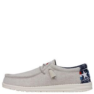 Hey Dude Men Wally Canvas Slip On Loafers Off White 8